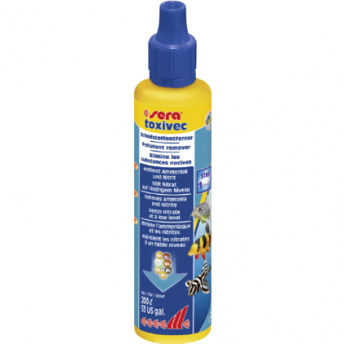 Sera Toxivec 50 ml – Amonyak ve Zararlı Maddeleri Giderici Su Düzenleyici